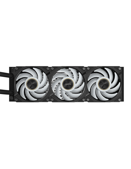 GIGABYTE AORUS WATERFORCE X II 360 Raffreddamento a liquido per CPU AIO - 3x ventole ARGB da 120 mm, LCD a colori, DAISY-CHAIN, 
