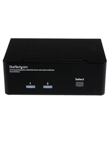 StarTech.com Switch KVM USB doppio DisplayPort 2 porte con audio e hub USB 2.0