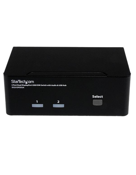 StarTech.com Switch KVM USB doppio DisplayPort 2 porte con audio e hub USB 2.0