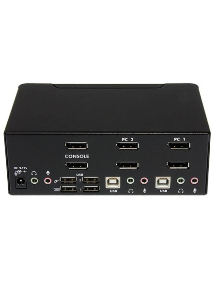 StarTech.com Switch KVM USB doppio DisplayPort 2 porte con audio e hub USB 2.0