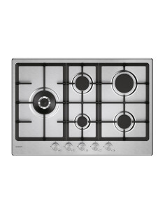 Candy CHG7WL4WTX Acciaio inox Da incasso 74.5 cm Gas 5 Fornello(i)