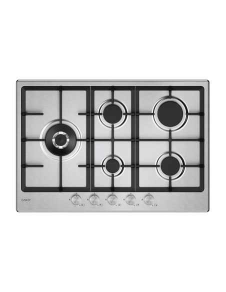Candy CHG7WL4WTX Acciaio inox Da incasso 74.5 cm Gas 5 Fornello(i)