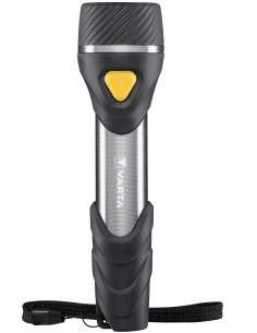 Varta Day Light Multi LED F20 LED Flashlight (incl. 2x Longlife Power AA e cordino, a prova d'urto) argento/nero per la casa, pe
