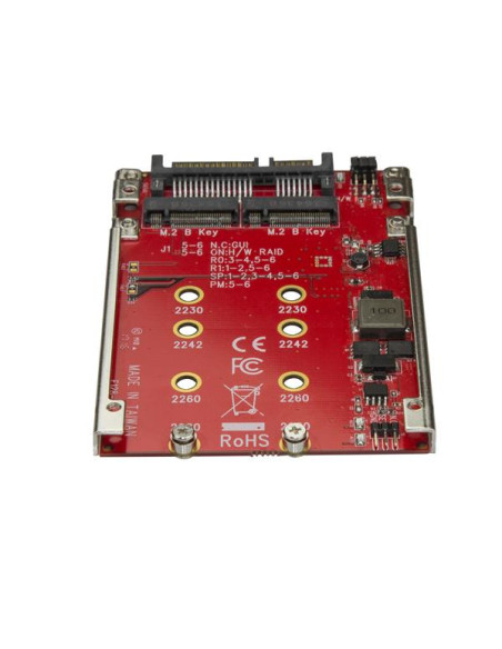 StarTech.com Adattatore per 2 Dischi SSD M.2 a SATA per alloggio da 2,5" - RAID