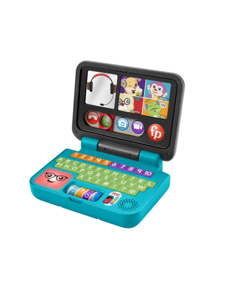 Fisher-Price Laugh & Learn Ridi e Impara Il Mio Primo Laptop, Edizione italiana, Giocattolo Elettronico con Contenuti Educativi 
