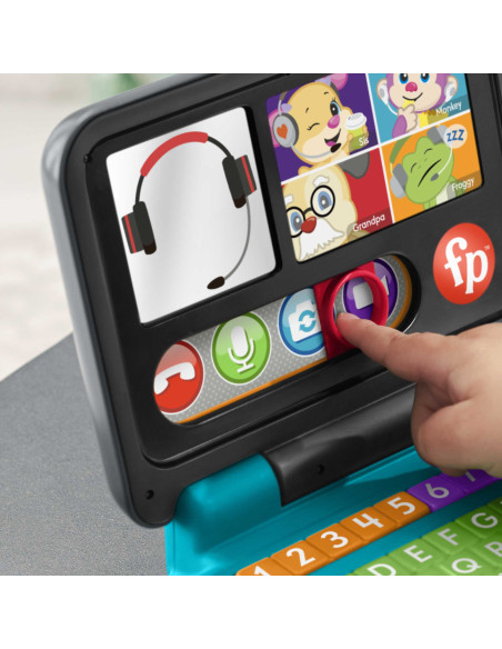Fisher-Price Laugh & Learn Ridi e Impara Il Mio Primo Laptop, Edizione italiana, Giocattolo Elettronico con Contenuti Educativi 