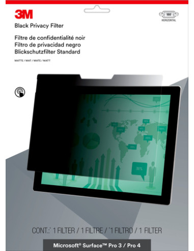 3M Filtro Privacy per Microsoft® Surface® Pro 3/4 - modalità orizzontale