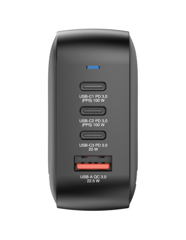 Verbatim Mini GaN Charger 100W Universale Nero AC Ricarica rapida Interno