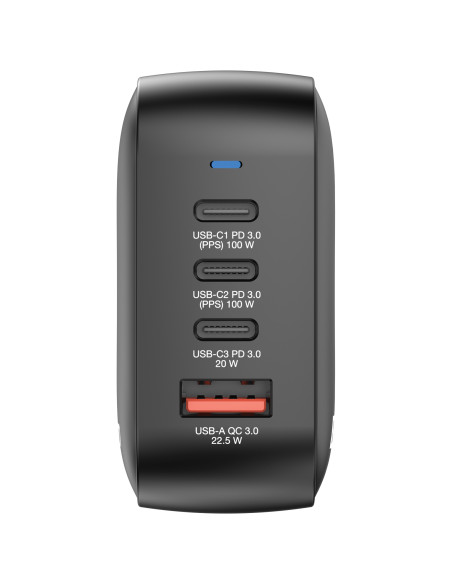 Verbatim Mini GaN Charger 100W Universale Nero AC Ricarica rapida Interno