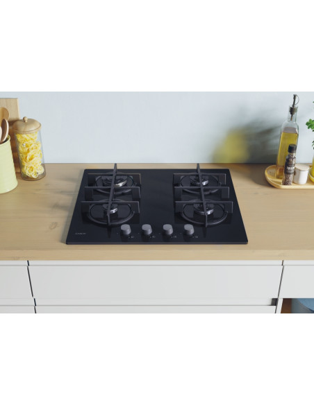 Candy CVG6B Nero Da incasso 59 cm Gas 4 Fornello(i)