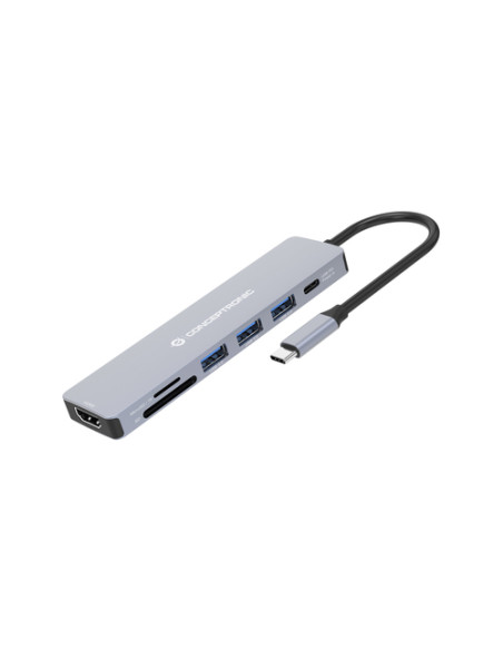 Conceptronic DONN19G replicatore di porte e docking station per laptop Cablato USB 3.2 Gen 1 (3.1 Gen 1) Type-C Grigio