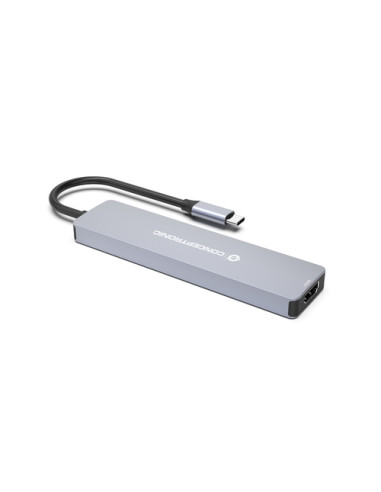 Conceptronic DONN19G replicatore di porte e docking station per laptop Cablato USB 3.2 Gen 1 (3.1 Gen 1) Type-C Grigio