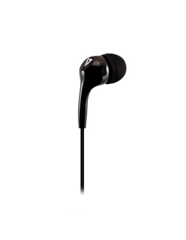 V7 Auricolari stereo, leggeri, isolamento acustico intrauricolare, 3,5 mm, nero