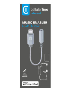 Cellularline Music Enabler - Lightning Adattatore audio per jack 3.5mm 2
