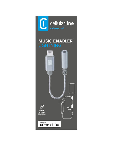 Cellularline Music Enabler - Lightning Adattatore audio per jack 3.5mm