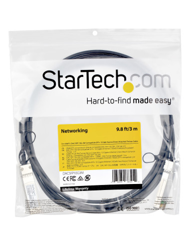 StarTech.com Cavo Twinax con collegamento diretto SFP+ compatibile con Dell EMCDAC-SFP-10G-2M - 3 m