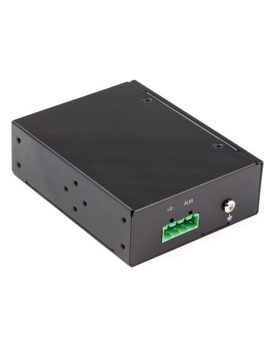 StarTech.com Media converter fibra a Ethernet 60W - Convertitore gigabit fibra ottica rame per uso industriale - PoE+ Media conv