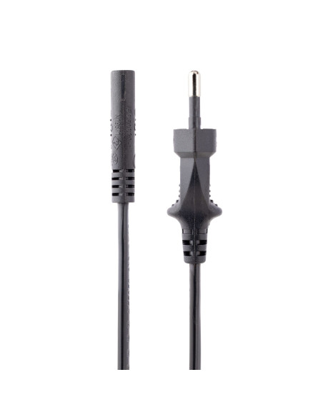 StarTech.com Cavo di Alimentazione CA da 3m, Spina EuroPlug a C7, 2.5A-250V, 18AWG, Cavo Elettrico di Ricambio con spina italian