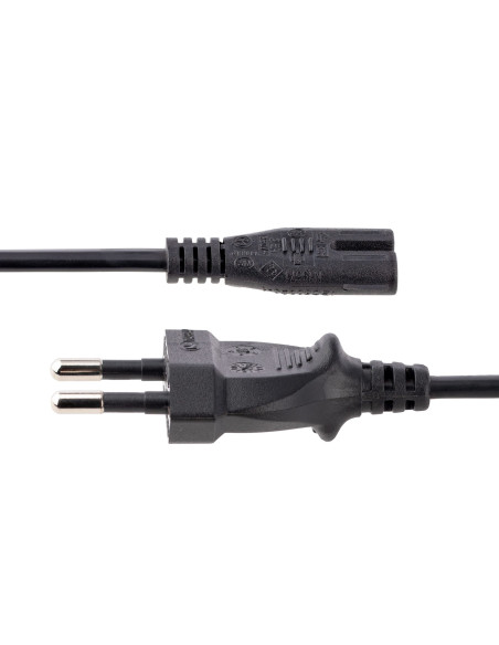 StarTech.com Cavo di Alimentazione CA da 3m, Spina EuroPlug a C7, 2.5A-250V, 18AWG, Cavo Elettrico di Ricambio con spina italian