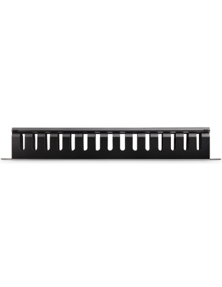 StarTech.com Pannello Gestione Cavi 1U Orizzontale per armadi rack 19" - Pannello passacavi orizzontale con fessure e coperchio 