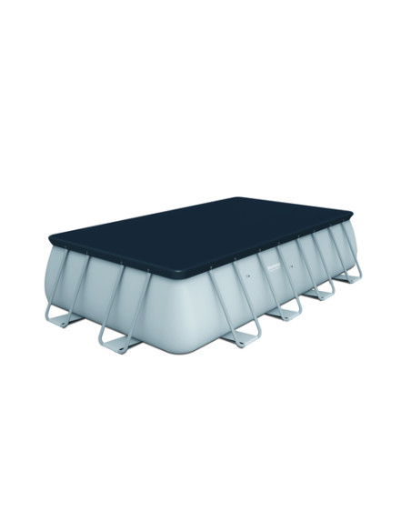 Bestway Power Steel Piscina Rettangolare mis. 488x244xh122 cm - 56670 - il kit include pompa filtro, cartuccia, copertura, scale