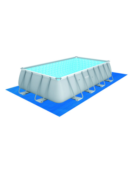 Bestway Power Steel Piscina Rettangolare mis. 488x244xh122 cm - 56670 - il kit include pompa filtro, cartuccia, copertura, scale