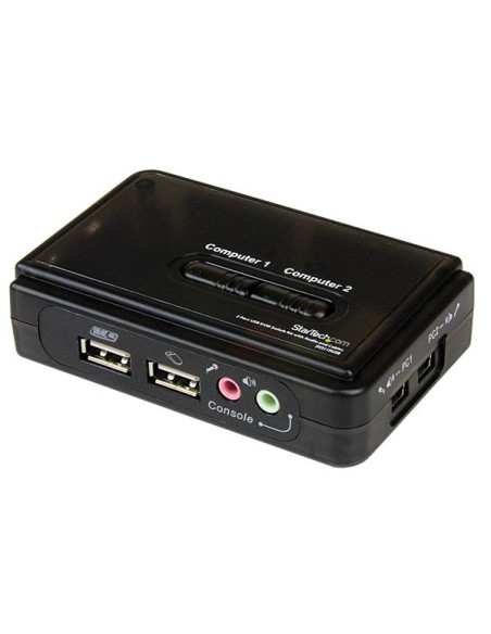 StarTech.com Switch KVM a 2 porte VGA USB con audio e cavi - Commutatore VGA USB a doppia porta