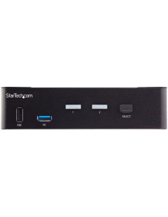 StarTech.com KVM Switch HDMI a 2 porte - Monitor singolo 4K 60Hz Ultra HD HDR - Switch KVM HDMI 2.0 per PC con 2 porte USB 3.0 H 2