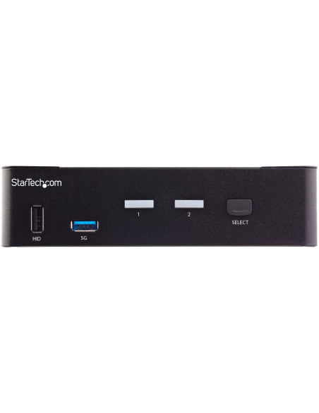 StarTech.com KVM Switch HDMI a 2 porte - Monitor singolo 4K 60Hz Ultra HD HDR - Switch KVM HDMI 2.0 per PC con 2 porte USB 3.0 H