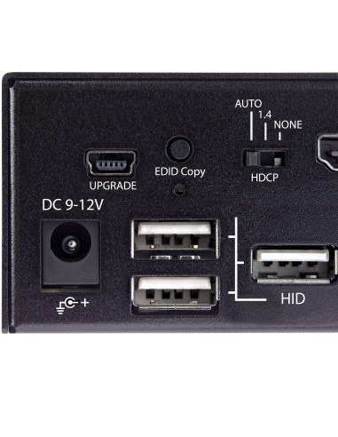 StarTech.com KVM Switch HDMI a 2 porte - Monitor singolo 4K 60Hz Ultra HD HDR - Switch KVM HDMI 2.0 per PC con 2 porte USB 3.0 H