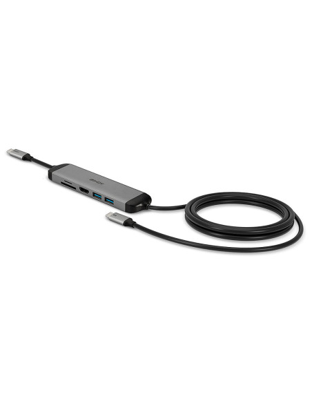 Lindy 43326 replicatore di porte e docking station per laptop Cablato USB 3.2 Gen 1 (3.1 Gen 1) Type-C Nero, Grigio