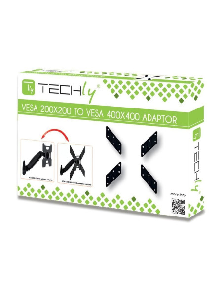 Techly Adattatore Universale per Supporto VESA da 200x200 a 400x400 Nero (ICA-LCD G11A)