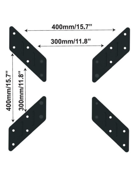 Techly Adattatore Universale per Supporto VESA da 200x200 a 400x400 Nero (ICA-LCD G11A)
