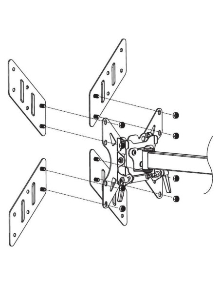 Techly Adattatore Universale per Supporto VESA da 200x200 a 400x400 Nero (ICA-LCD G11A)