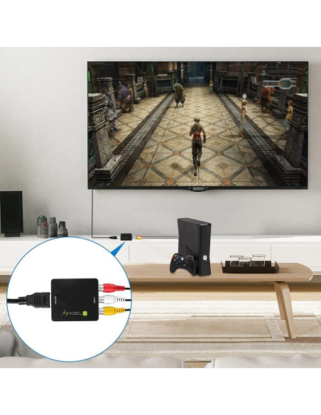 Techly Convertitore AV 3 RCA ad HDMI
