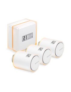 Netatmo Kit Termostato intelligente + 3 Valvole Termostatiche Intelligenti Aggiuntivi per Termosifoni