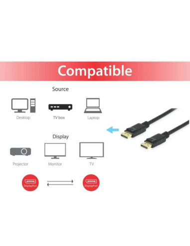 Equip 119255 Cavo DisplayPort 1.4, 5,0 m, 8K/60Hz