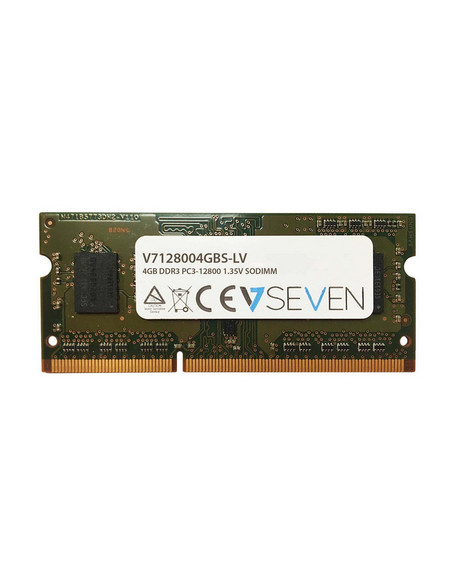 V7 4GB DDR3 PC3-12800 - 1600mhz SO DIMM Notebook Módulo de memoria - V7128004GBS-LV