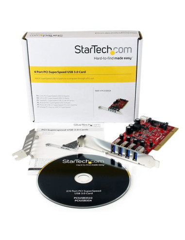 StarTech.com Scheda Pci con 4 porte USB 3.0 (5Gbps) SuperSpeed con alimentazione SATA/SP4