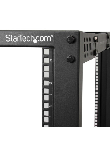 StarTech.com Server Rack a 4 Montanti 25U Open Frame, Armadio Rack di Rete 19" con Ruote, piedini di livellamento/montaggio a pa
