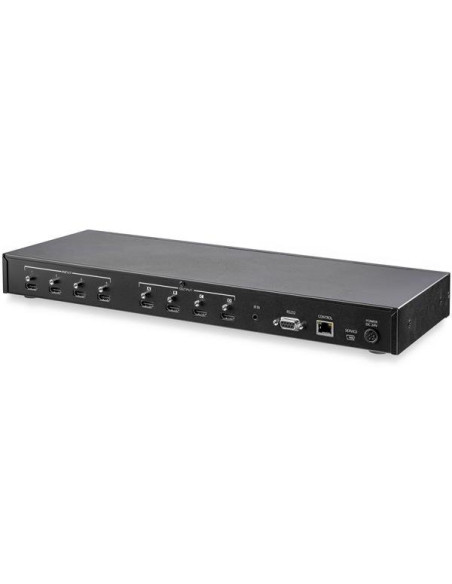 StarTech.com Matrice Switch HDMI 4x4 con controllo Audio e Ethernet - Switch Video HDMI 4K 60Hz - Splitter HDMI 2.0 montabile a 