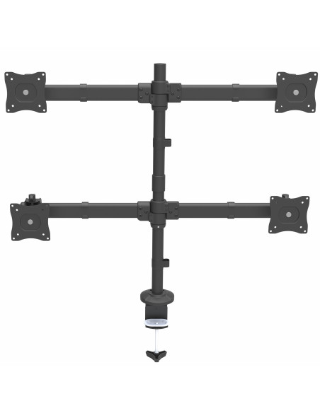 StarTech.com Braccio Articolato da Scrivania per 4 Monitor - Supporto per 4 Schermi VESA fino a 27" - Struttura in Accaio