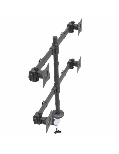 StarTech.com Braccio Articolato da Scrivania per 4 Monitor - Supporto per 4 Schermi VESA fino a 27" - Struttura in Accaio