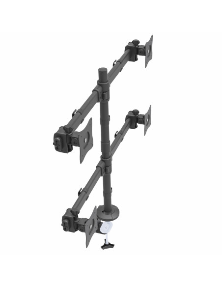 StarTech.com Braccio Articolato da Scrivania per 4 Monitor - Supporto per 4 Schermi VESA fino a 27" - Struttura in Accaio