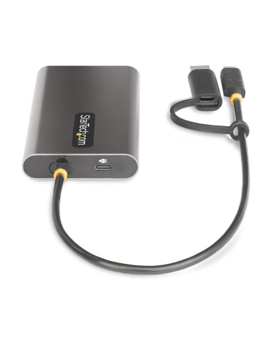 StarTech.com Adattatore da USB-C a HDMI - Convertitore da USB tipo C o A a 2x HDMI per laptop - 4K 60Hz 100W Power Delivery Pass
