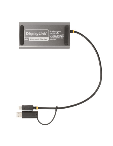 StarTech.com Adattatore da USB-C a HDMI - Convertitore da USB tipo C o A a 2x HDMI per laptop - 4K 60Hz 100W Power Delivery Pass