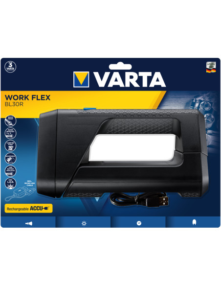 Varta Work Flex Nero Torcia a mano LED