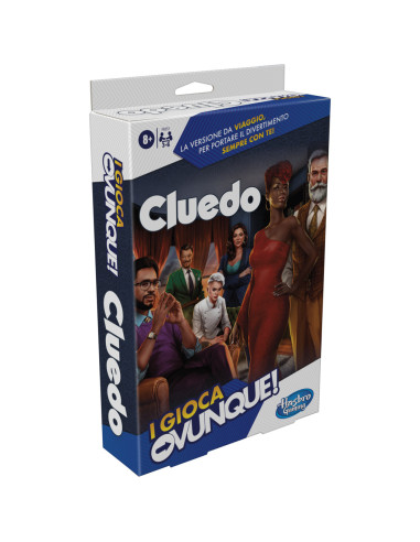 Cluedo , I Gioca Ovunque, gioco dagli 8 anni in su, gioco portatile per 3-6 giocatori, gioco da viaggio