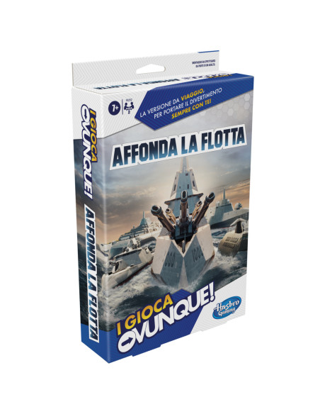 Hasbro Gaming Affonda la Flotta, I Gioca Ovunque, gioco dai 7 anni in su, gioco portatile per 2 giocatori, gioco da viaggio per 