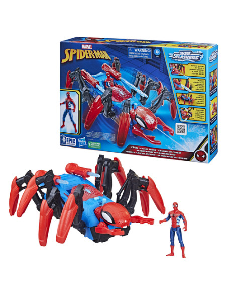 Marvel Spider-Man , Colpisci e Cattura Web Splasher, giocattoli di supereroi per bambini e bambine, dai 4 anni in su, lancia rag